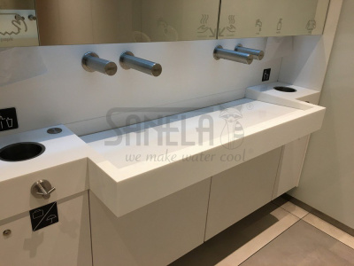 Автоматический нержавеющий настенный дозатор мыла 1л 24В SLZN 83E арт: 85831 Sanela Чехия (фото, схема)