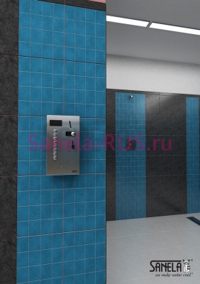 Встроенный монетный и жетонный автомат для 4-12 душей, выбор автоматом SLZA 02NZ арт: 88024 Sanela Чехия (фото, схема)