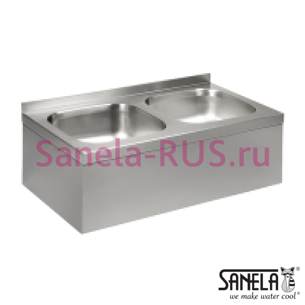 Нержавеющая двойная мойка SLUN 06