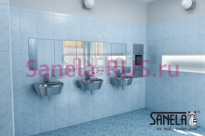 Нержавеющая раковина SLUN 01 арт: 93010 Sanela Чехия (фото, схема)