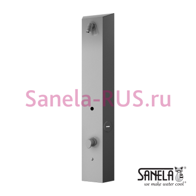 Нержавеющая душевая панель RFID с пьезо кнопкой и термостатическим смесителем SLZA 32T арт: 89320 Sanela Чехия (фото, схема)