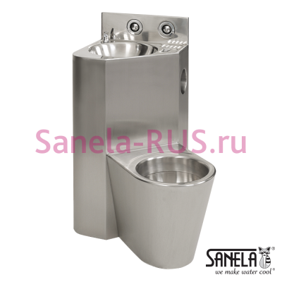 Угловой унитаз направо с умывальником SLWN 08P арт: 94082 Sanela Чехия (фото, схема)