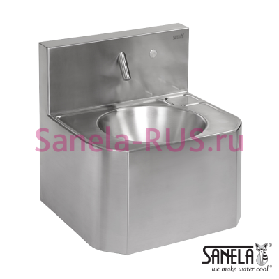 Антивандальная раковина с сенсорным краном пьезо SLUN 71P арт: 93717 Sanela Чехия (фото, схема)