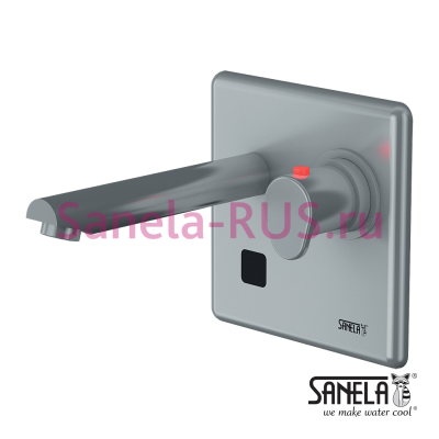 Настенный бесконтактный смеситель SLU 04HT17 арт: 43046 Sanela Чехия (фото, схема)