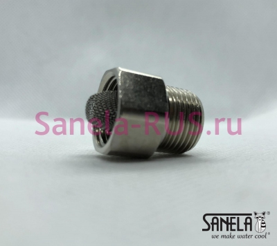 Обратный клапан с фильтром и с уплотнением арт: PS-ZV3/8X3/8 Sanela Чехия (фото, схема)