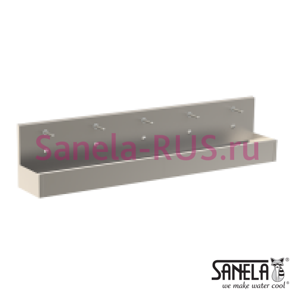 Нержавеющая раковина коллективная 3000мм SLUN 83E